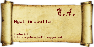 Nyul Arabella névjegykártya